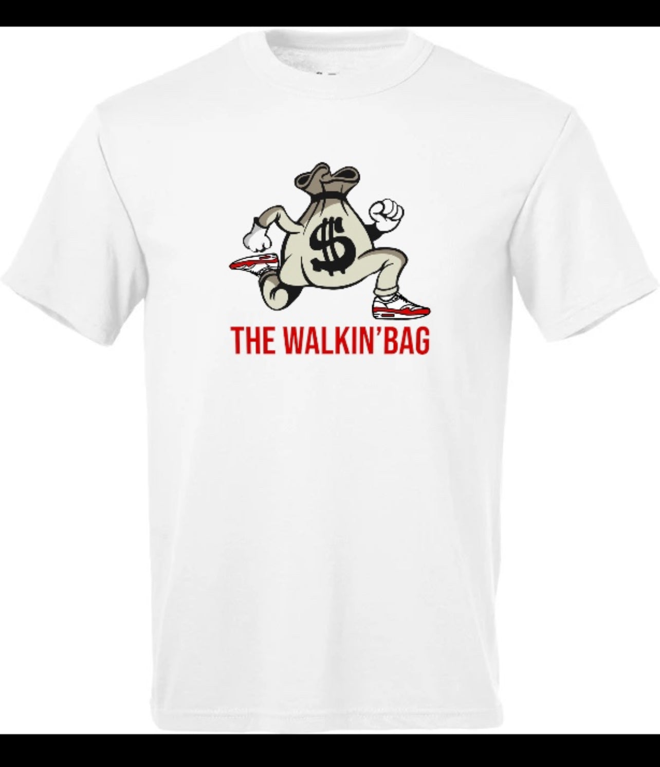 “Walkin’Bag” T-Shirt                     (White Worn By DJ WALLAH)